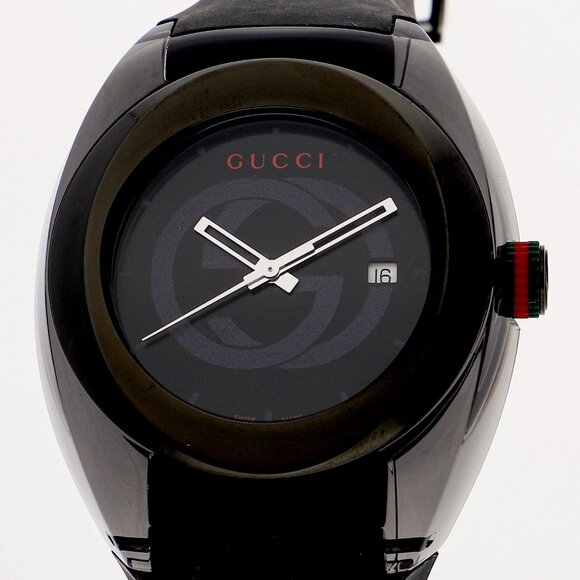 GUCCI Watches YA137107A Stainless Steel/rubber Quartz - Picture 1 of 7